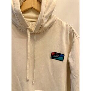 Mens Nike Club Fleece Cream Patch Basketball Pullover Hoodie Sweatshirt Size M